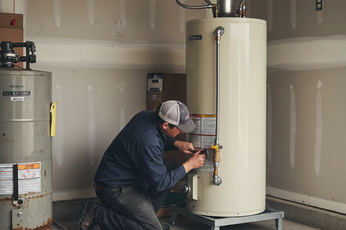 Water heater and shutoff valve replacement in Corbett